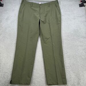 Under Armour Men's Golf Pants Green Straight Leg Size 42x32 Nylon Polyester